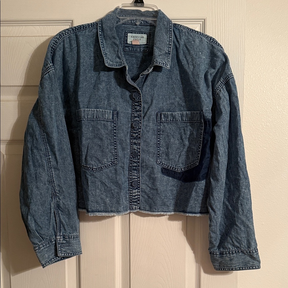 American Eagle Outfitters Blue Jean shirt
